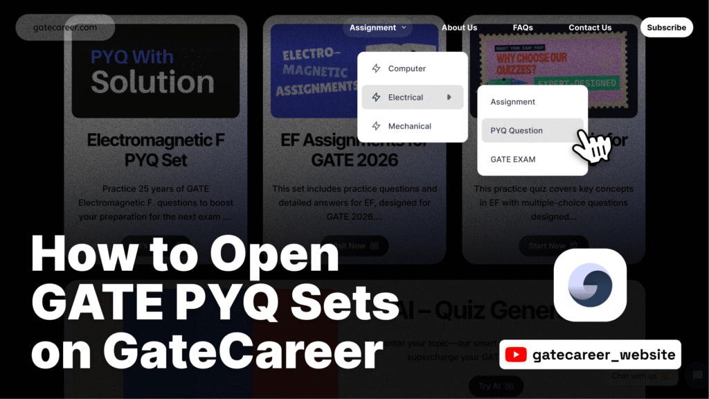 How to Open GATE PYQ Sets with Solutions on GateCareer Step by Step Guide