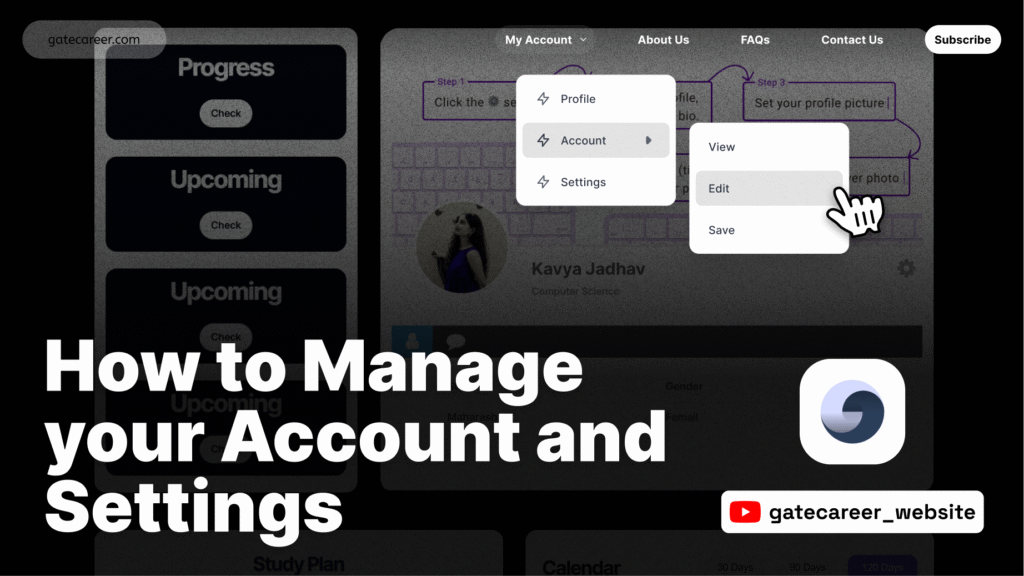 How to manage your account and settings