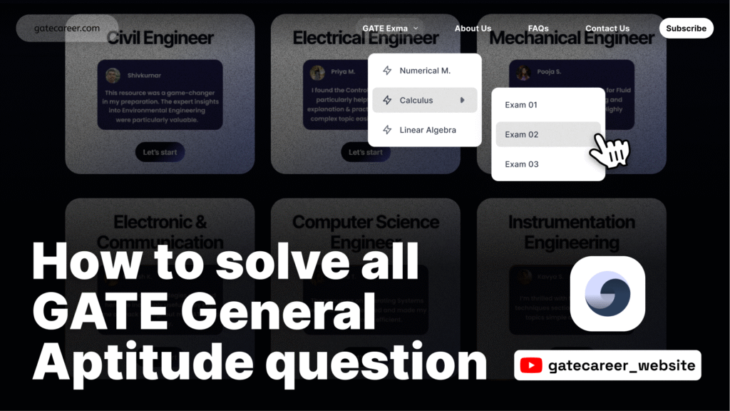 How to solve all GATE General Aptitude questions